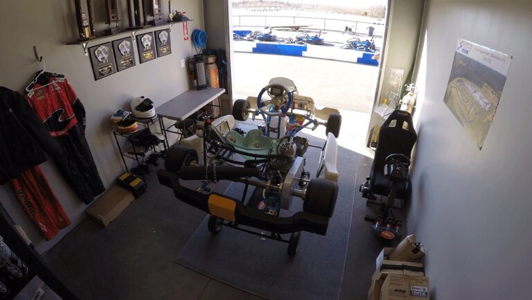 A standard kart garage.